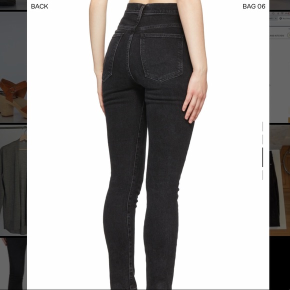 AGOLDE Black Pinch Waist Skinny Jean - Picture 3 of 7